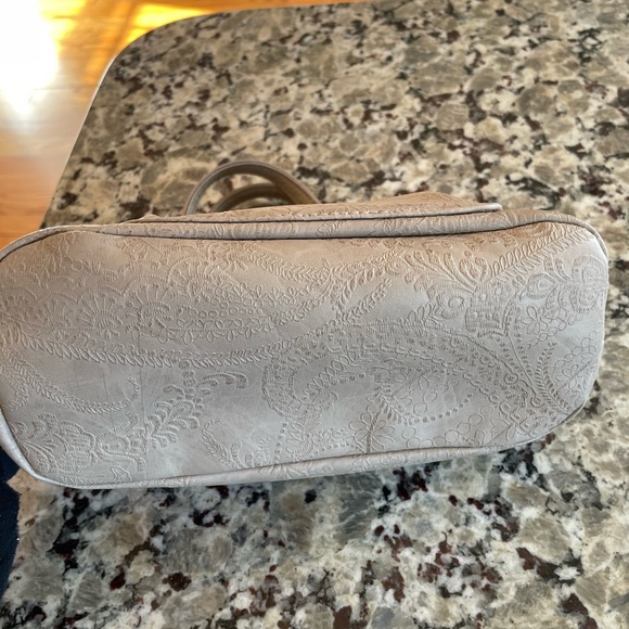 MultiSac Taupe Beige Embossed Women's Mini Hand Bag NWOT - Picture 5 of 6
